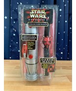 1999 STAR WARS EPISODE 1 Darth Maul Collector Watch Lightsaber Case Mint... - $12.30