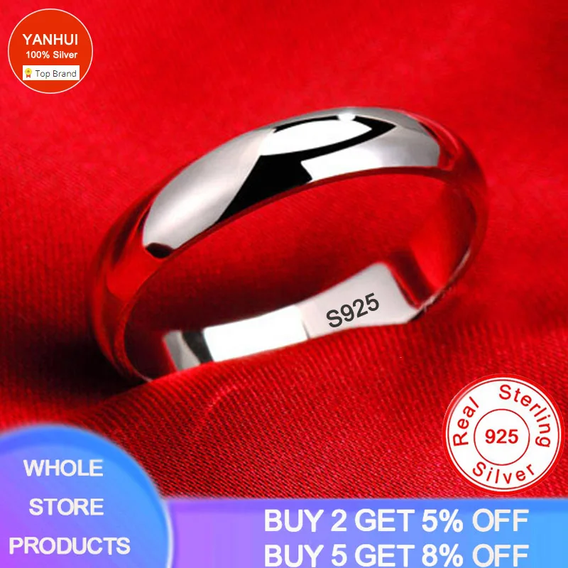 4mm Thin White GolTibetan Silver Ring Never Fade Smooth Simple Wedding Band Ring - £13.79 GBP