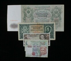 European Nations 5-Notes Lot Austria Hungary Italy Russia - $51.98