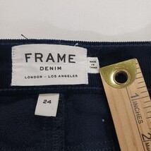 Frame Denim LHSK353 Womens Navy Blue Corduroy Straight Leg Stretch Pants Size 24 image 4