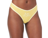 No Boundaries Women&#39;s Cotton Thong Panties Size XX-LARGE Yellow Hello Su... - $11.17