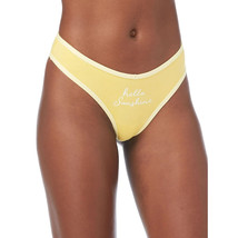 No Boundaries Women&#39;s Cotton Thong Panties Size XX-LARGE Yellow Hello Sunshine - £8.92 GBP