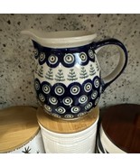 Boleslawiec Christmas Tree Pitcher Peacock Hand Made Poland Brand New Wi... - €39,28 EUR