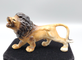 Vintage Miniature Lion Figure Bone China 2.75&quot; Japan Open Mouth Figurine VG Cond - £7.93 GBP