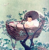 Hush A Bye Baby On Tree Top 1912 Lithograph Print Choate Art Mother Goose DWZ6 - £19.84 GBP