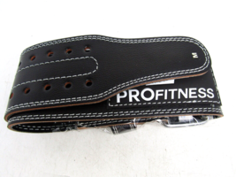 PROfitness Leather Weight Lifting Belt - 5mm Thick - Size M - Black - NEW - $39.55