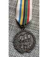 USA Vintage Sport Award Medal Silver Colored Marching Parade - $20.36 CAD