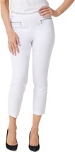 Susan Graver Ultra Stretch White Pull-On Crop Skinny Pants Size 2 - £46.00 GBP