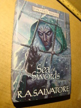 SEA OF SWORDS R.A. SALVATORE HARDBACK 1ST EDITION &amp; PRINT DUNGEONS DRAGO... - £5.00 GBP