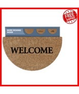 Chic 30x17 Half Moon Doormat - Non-Slip Brown Welcome Mat for All Entrances - $645.29 MXN