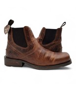 Ariat Midtown Rambler Size 8.5 EE Wide Square Toe Chunky Heel Barn Brown - £127.72 GBP