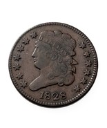 1828 13 Stars Demi Cents En Très Fin VF État, Marron Couleur, Beau Détail - €112,53 EUR