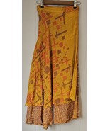 Upcycled Indian Sari Wrap Skirt S492 - $24.69 CAD