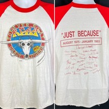 KFAT Country Radio 1975-1983 Vtg Jersey T-Shirt sz Large Just Because DJ Sigs - $144.98