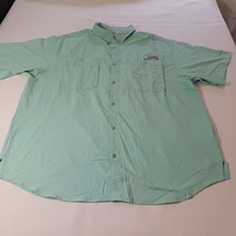 Columbia Men&#39;s Green Shirt PFG FM7266 Vented Fishing Short Sleeve XL Che... - $18.80