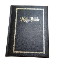 Holy Bible Leatheroid Large Type 1973 Family Records Maps Red Type Large - £33.63 GBP