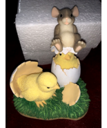FITZ AND FLOYD CHARMING TAILS &quot;WHAT&#39;S HATCHING&quot; 88/600 Mouse &amp; Chicks - £21.61 GBP