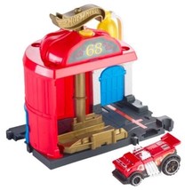 Hot Wheels City 2018 Dowtown Fire Station Spinout Play Set New Gift/Collectible - £15.95 GBP