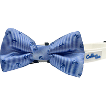 Navy Blue Striped Anchor Dog Bow Tie - £15.65 GBP