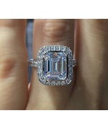 2.60Ct Emerald CZ 925 Sterling Silver Valentine&#39;s Engagement Wedding Bri... - $2,417.82 MXN