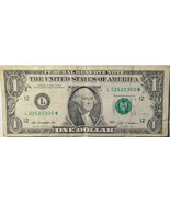 US$1 2009 Fancy Serial Number ending with W: L 02622300 W - $9.44 CAD