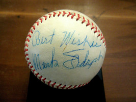 Mark Fidrych Best Wishes Det Tigers Signed Auto Wilson Tigers Logo Baseball Jsa - £197.21 GBP