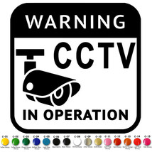 Warning CCTV In Operation Vinyl Decal Stickers Car Window Video Camera Taping - £4.42 GBP+