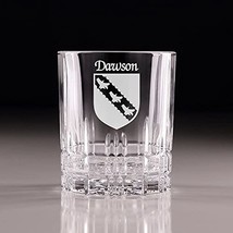 Dawson Irish Coat of Arms Perfect Serve Cut Glass Tumbler - Set of 4 - £57.85 GBP