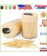 Premium Acrylic Toothpick Holder with 800 Natural Toothpicks - Home Deco... - $19.92 CAD