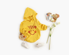 Baby Girl 1pcs Cartoon Pattern Long Sleeved Funny Onesies With Hat - $42.93