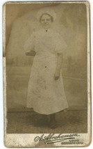 Circa 1880&#39;S *Rare* Cdv Finnish Nurse White Uniform Abrahamsen Gerknas Finland - £9.71 GBP