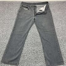Levi&#39;s 514 Jeans Men 36x29 Gray Straight Leg Mid Rise Denim Pants Adults - $17.94