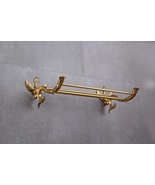 Gold bathroom brass swan luxury towel racks towel shelf - $377.13 CAD