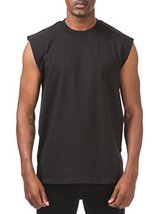 Pro Club Men&#39;s Heavyweight Sleeveless Muscle T-Shirt, Black, X-Large - £9.77 GBP+