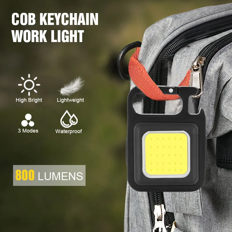 Sporting Multifunctional Mini Glare COB Keychain Light USB Charging Emergency La - £24.49 GBP