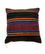 Loloi Throw Pillow Kilim Turkish Strepe Textured Brown Duck Down Filled ... - $39.29