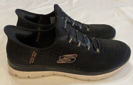SKECHERS Size 10 Women&#39;s Hands Free Slip-Ins BLACK Air-cooled Memory Foam - $23.27