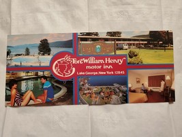 Vtg Postcard Fort William Henry Motor Inn, Lake George, NY - £3.90 GBP