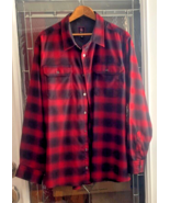 Swiss Tech Mens Shirt 2XL 50/52 Plaid Red &amp; Blue Long Sleeve Button Down... - $278.36 MXN