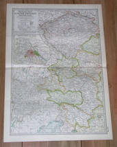 1897 Antique Map Of AUSTRIA-HUNGARY Empire Bohemia Czechia Carniola Slovenia - £17.98 GBP