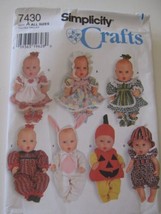 Simplicity 7430 Baby Doll Clothes For 13&quot;-16&quot; Dolls ©1996 Uc Ff - £6.73 GBP
