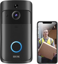 Video Doorbell Camera Hd Wifi Doorbell Wireless Operated Motion Detector Audio - £39.06 GBP