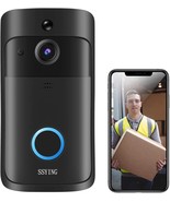 Video Doorbell Camera Hd Wifi Doorbell Wireless Operated Motion Detector... - £38.54 GBP