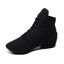 New High Gang Canvas Jazz Shoes Women Maodi Ballet Dance Shoe Sneakers Latin Tan - £25.85 GBP