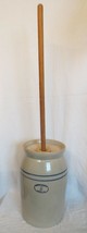 Antique Marshall Pottery 5 Gallon Pottery Butter Churn with Dasher and lid - £219.31 GBP