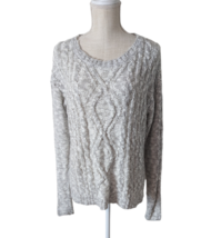 Aeropostale Womens Light Gray Cable Knit Sweater Sz X-Large - £19.45 GBP