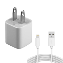 Apple A1385 Wall Charger AC Power Adapter for iPhone iPad iPod USB Cube Cable 5W - £12.01 GBP