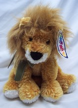 Mary Meyer Floppy Lil&#39; Leroy Lion W/ Green Bow 11&quot; Plush Stuffed Animal Toy - £15.56 GBP