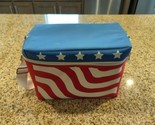 VINTAGE Porterco Softmate SQUARE COOLER RED White Blue  70-80s Insulated... - $98.99