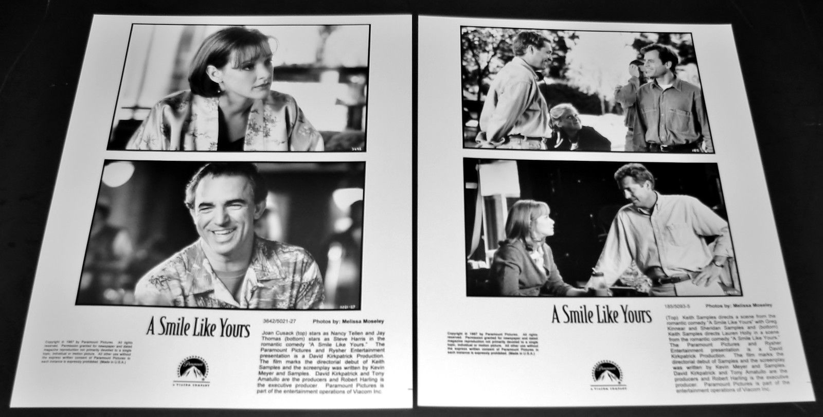 2 1997 Movie A SMILE LIKE YOURS Photos Keith Samples Joan Cusack Greg Ki... - $13.95